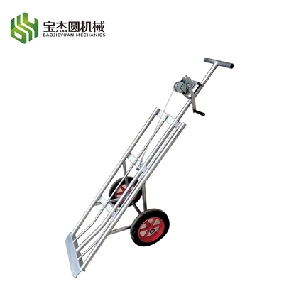 Transport of Dead Pig Carcass with Three Wheels of Pig Lifting Machine